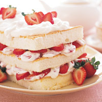 Strawberry-Angel Food Cake...this picuture is taken by me!