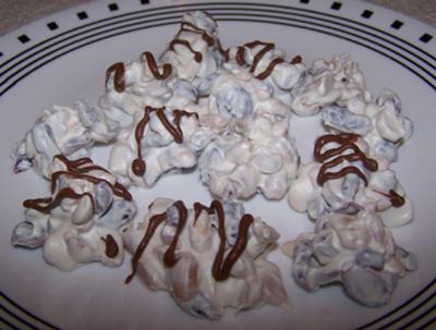 White Chocolate Clusters with Drizzled Milk Chocolate