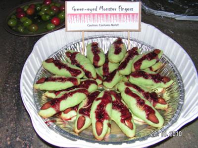 Green-eyed Monster Finger Cookies